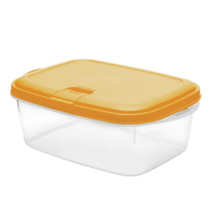 Potes Microwave Transparente C/ Tpa Laranja 300ml