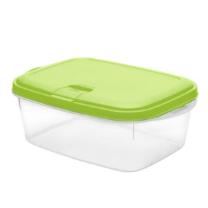 Potes Microwave Transparente C/ Tpa Verde Lima 1L