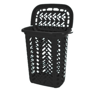 Cesto Telado Retangular Preto 60L