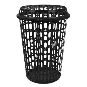 Cesto Telado Redondo Preto 60L