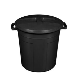 Cesto Fechado Preto 108L