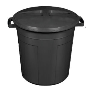 Cesto Fechado Preto 60L
