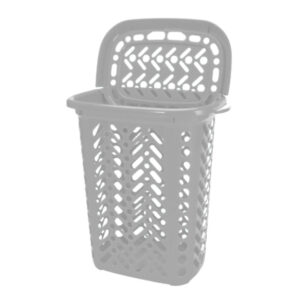 Cesto Telado Retangular Cinza 60L