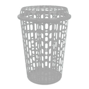 Cesto Telado Redondo Cinza 60L